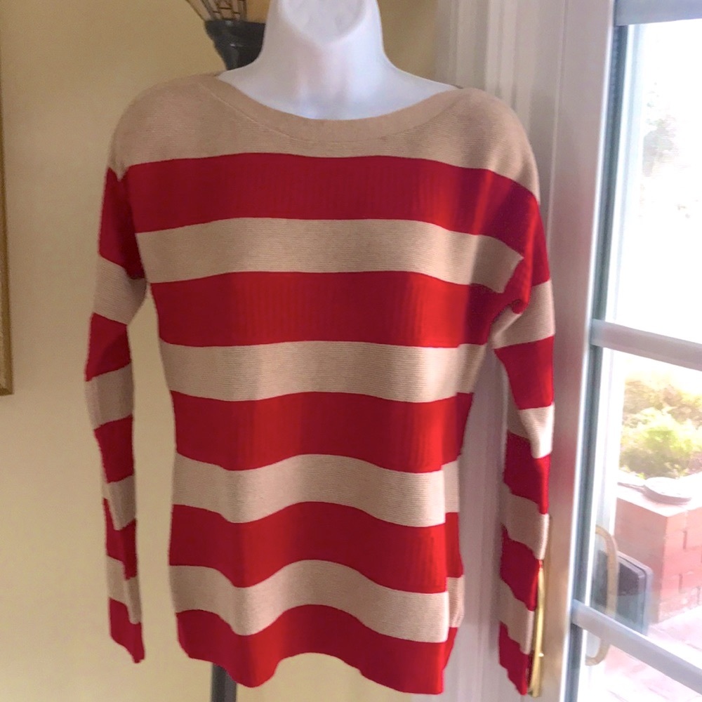 COLDWATER CREEK BOLD STRIPE LIGHTWEIGHT SWEATER, SIZE XS, Excellent Condition!